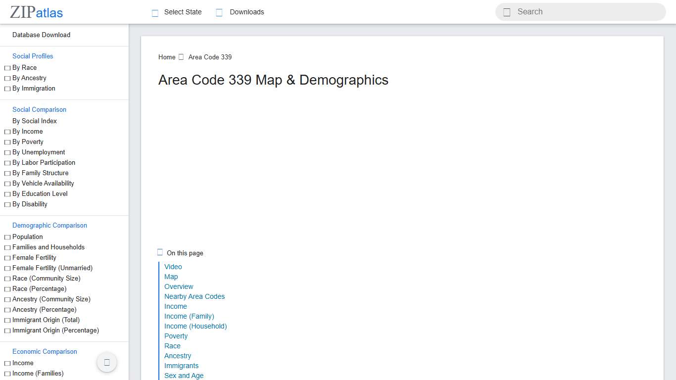 339 Area Code Area Code 339 Demographics in 2026 Zip Atlas